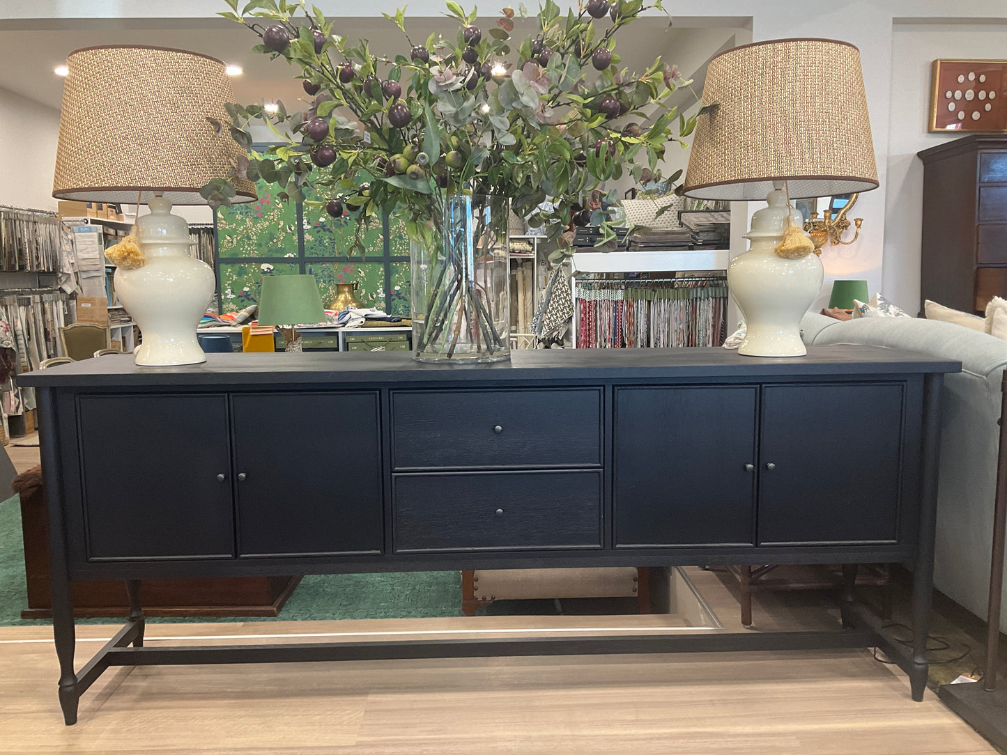 Contemporary Black Oak Sideboard