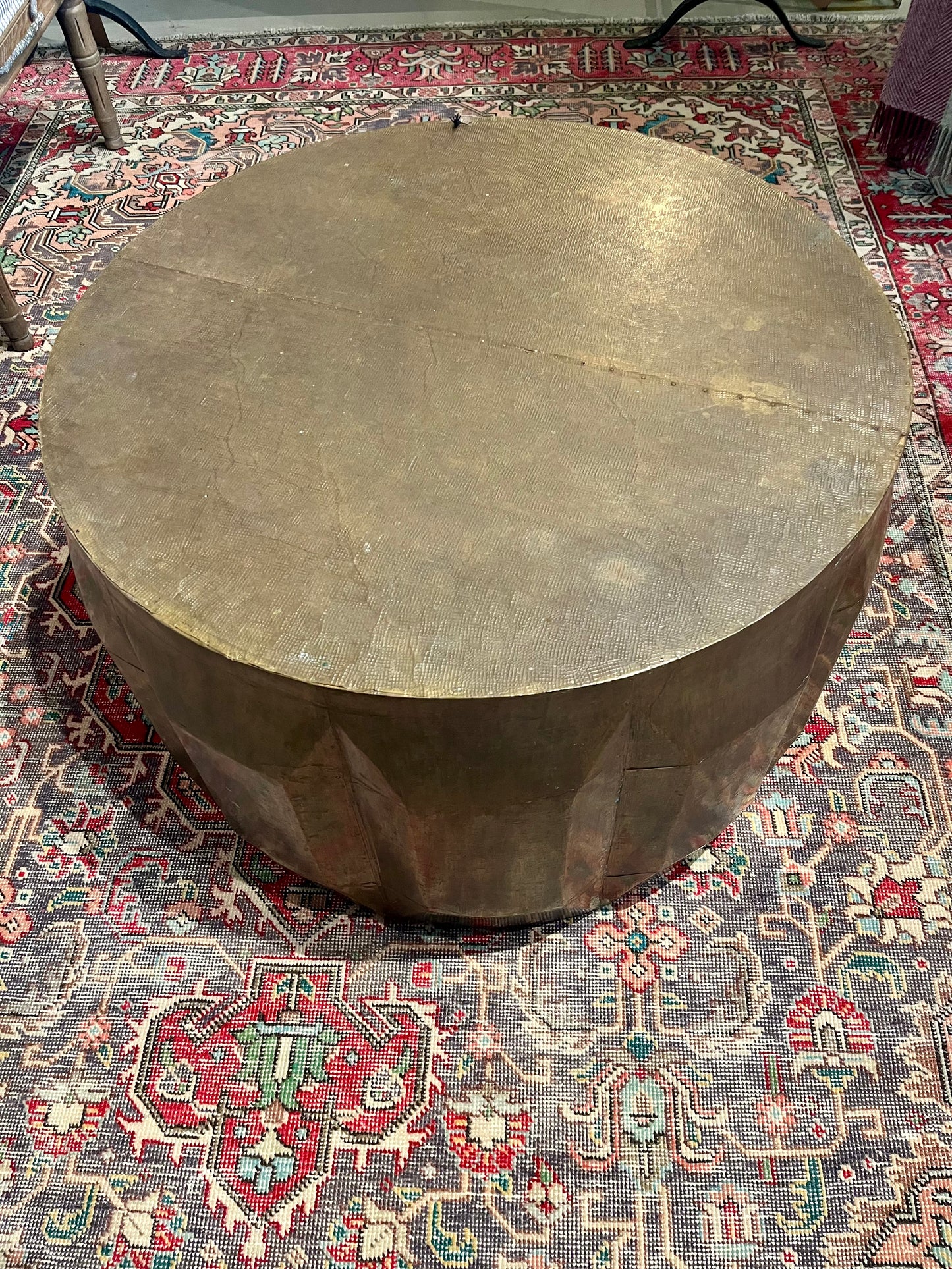 Bronzed Metal Octagonal Table