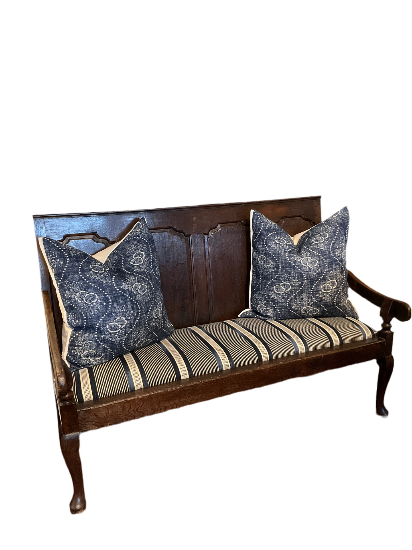 Jacobean 4 Panel Oak Settle