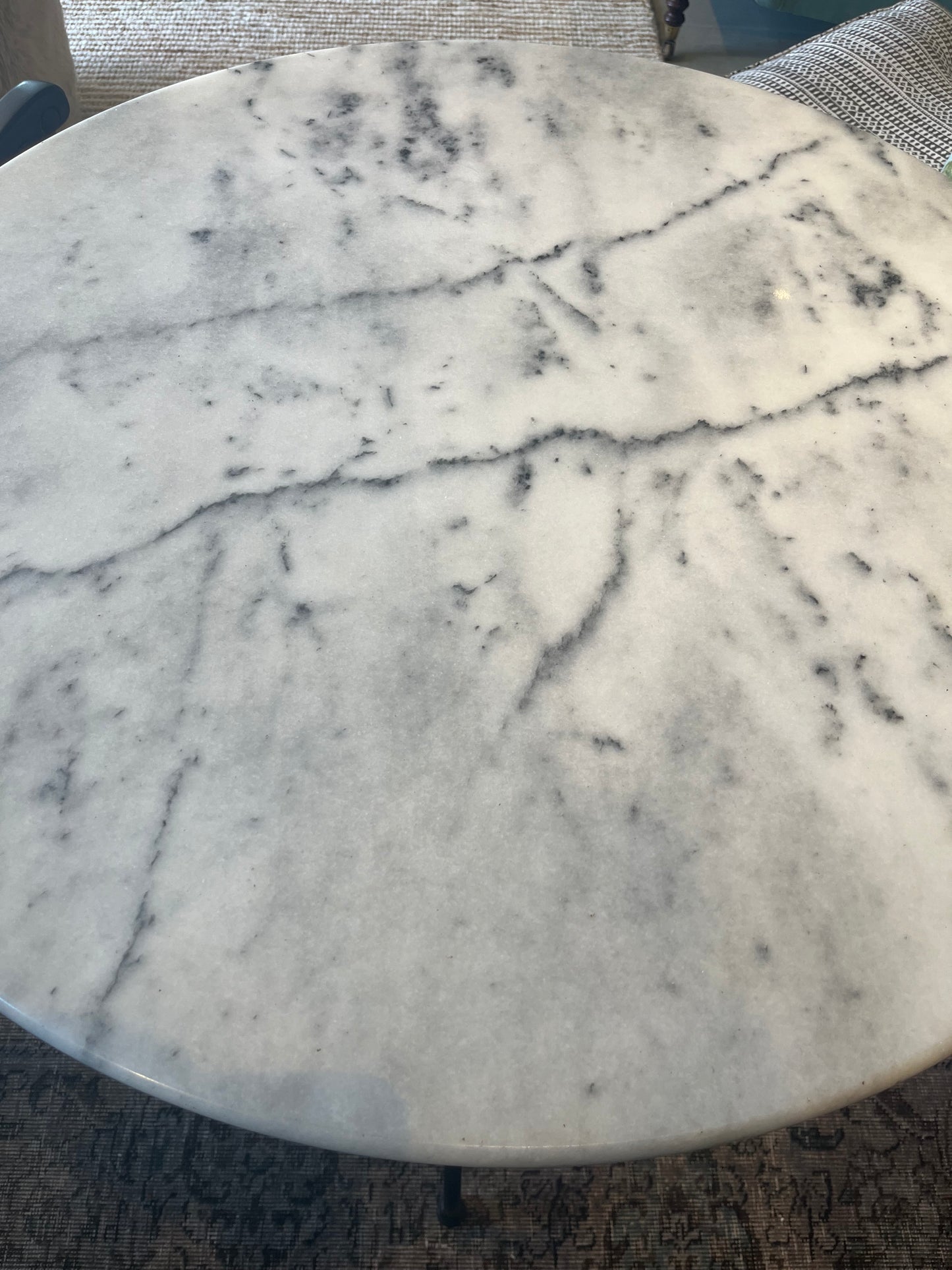 Iron & Marble Occasional Table