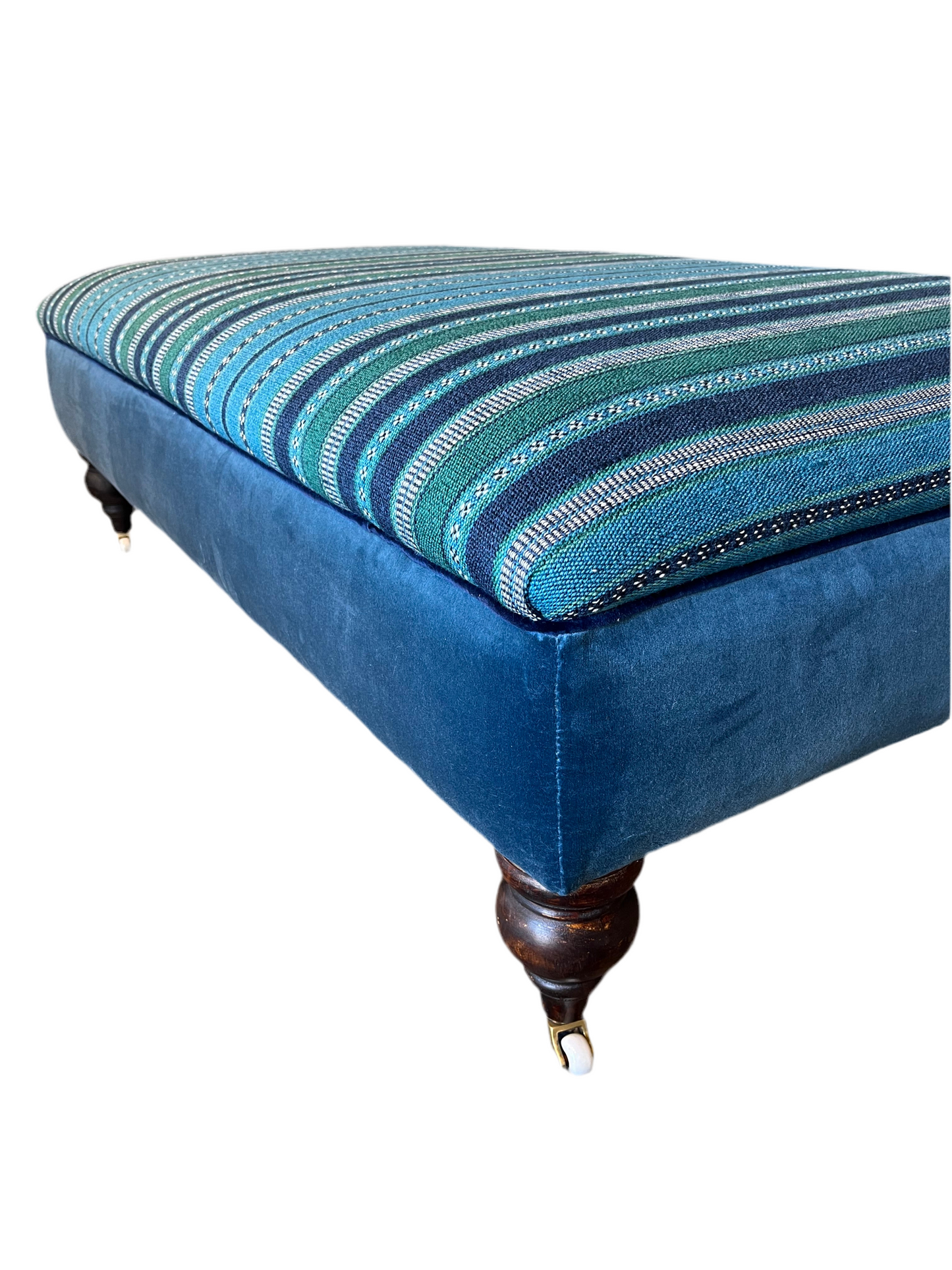 William Yeoward Striped Jute Ottoman