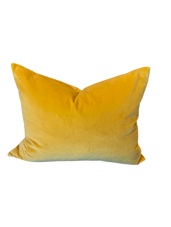 Canary Velvet Cushion