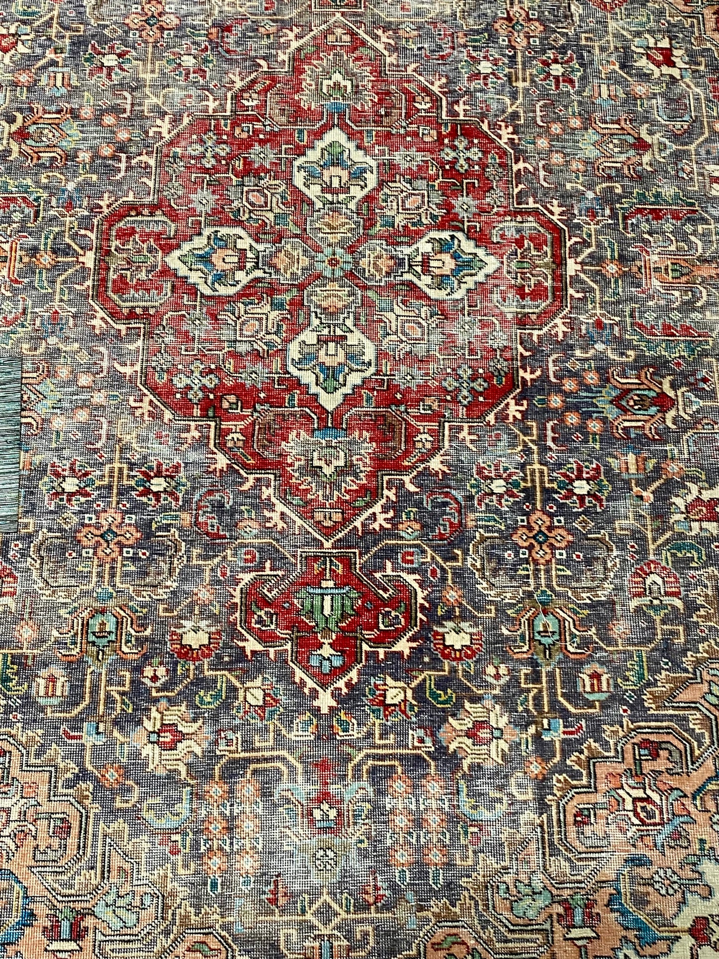 Original Antique Red Persian Rug