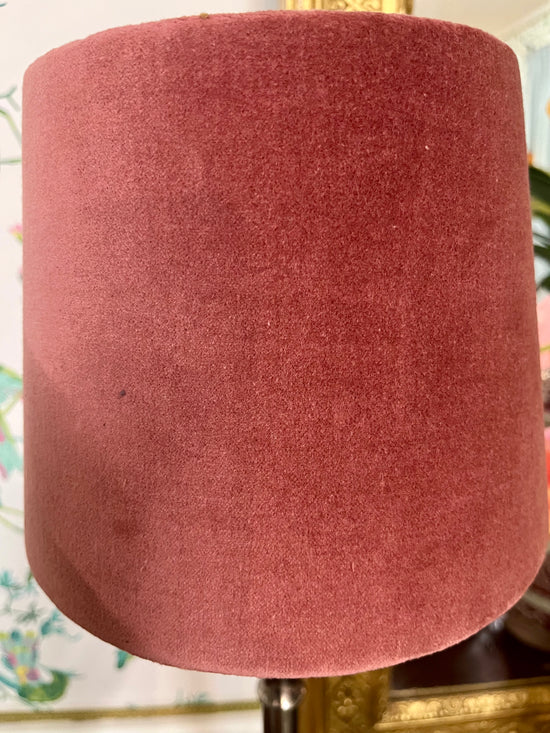 Small Red Velvet Lampshade