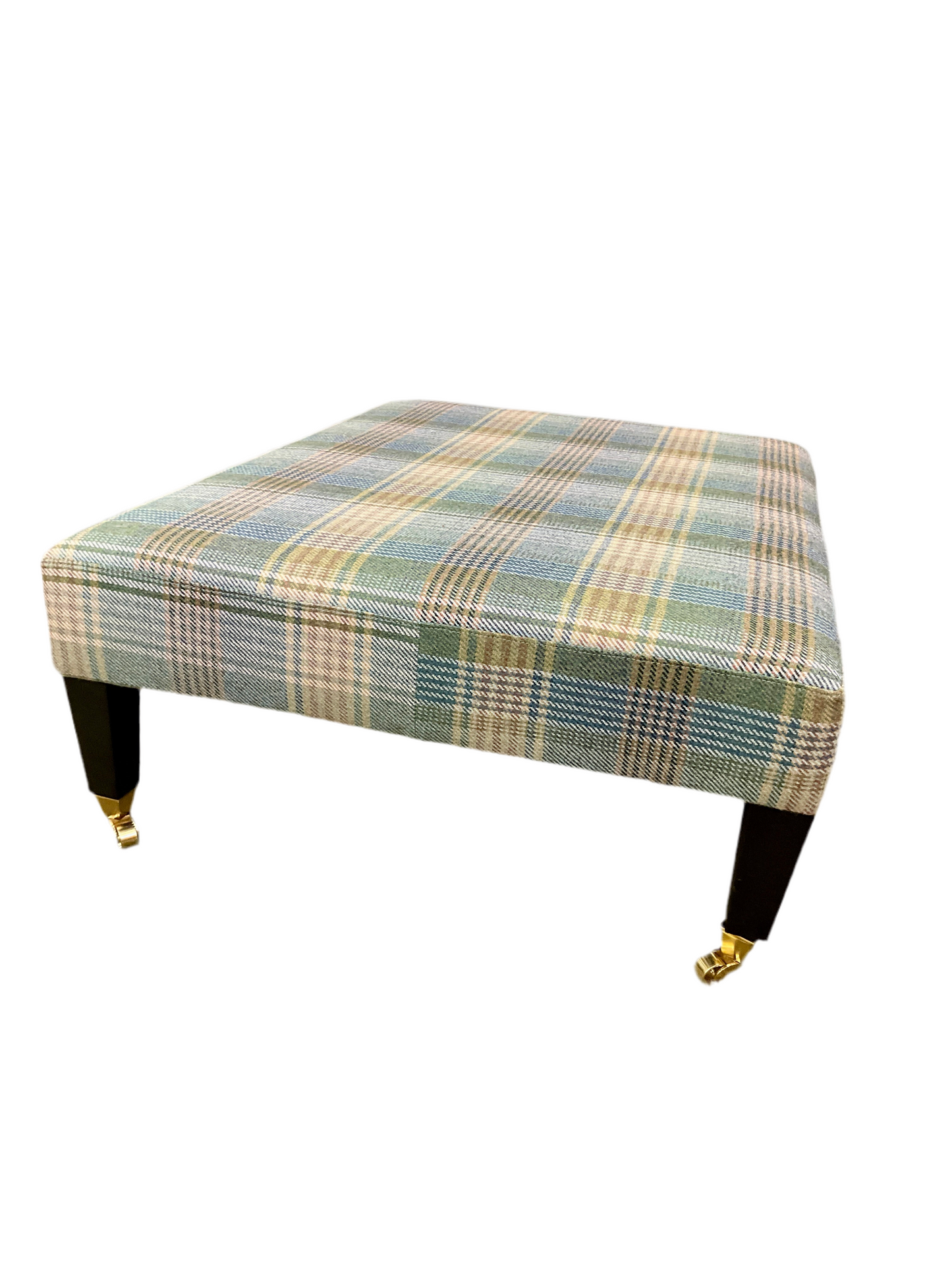 Mulberry Wool Tartan Ottoman