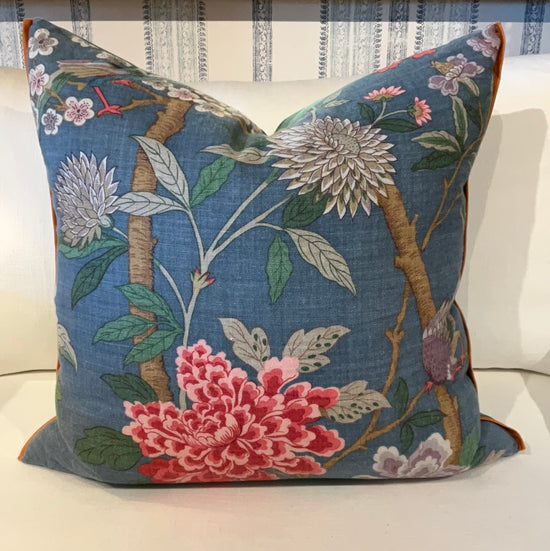 Hydrangea Bird Cushion