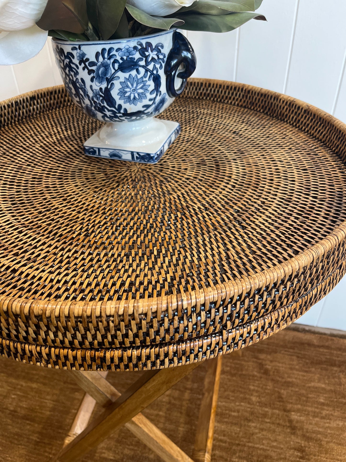 Plantation Rattan Butlers Tray Table