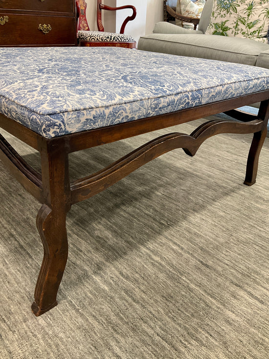 Oak framed with cupids bow detail Ottoman