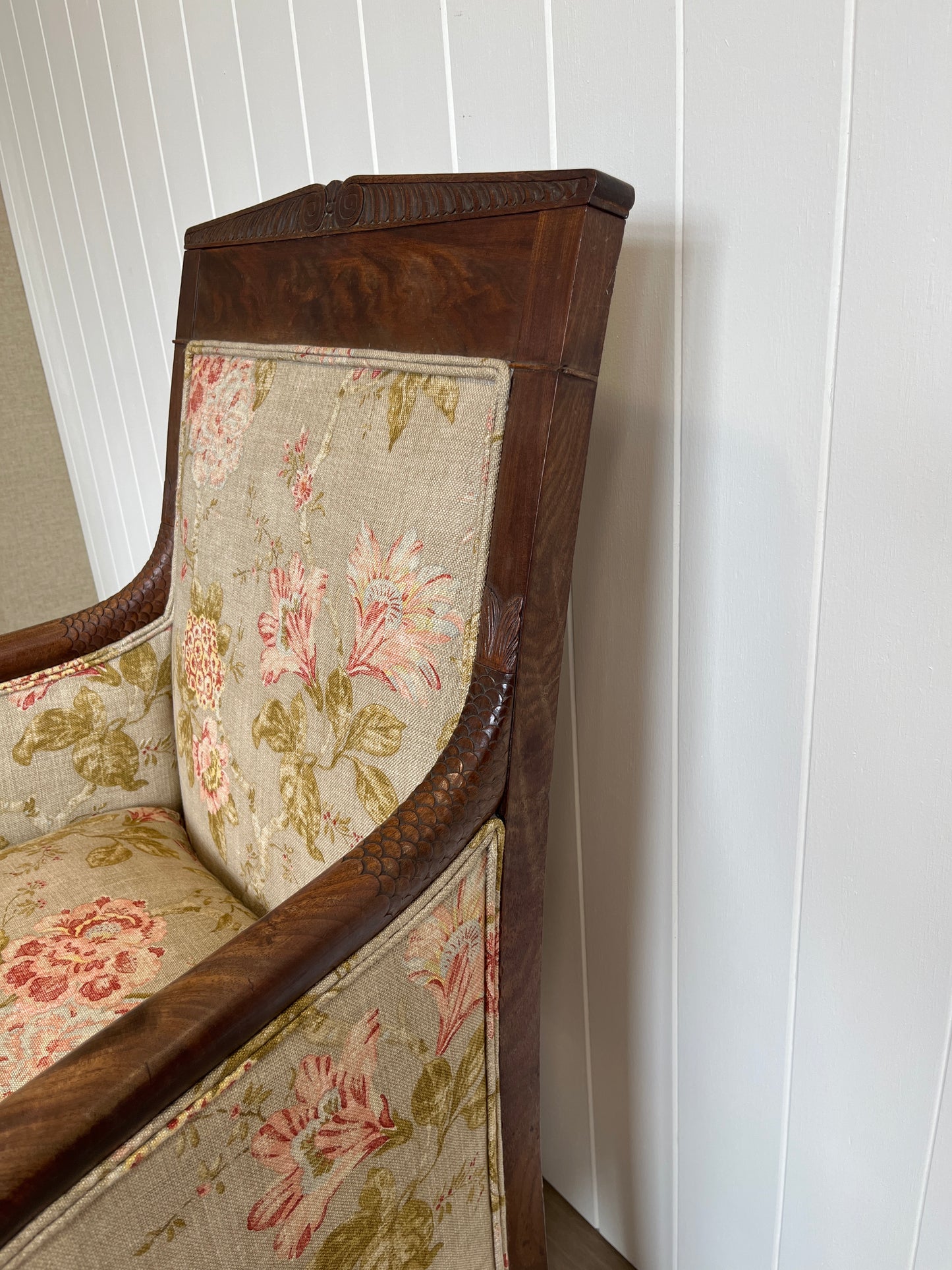 Antique Mahogany Empire armchair