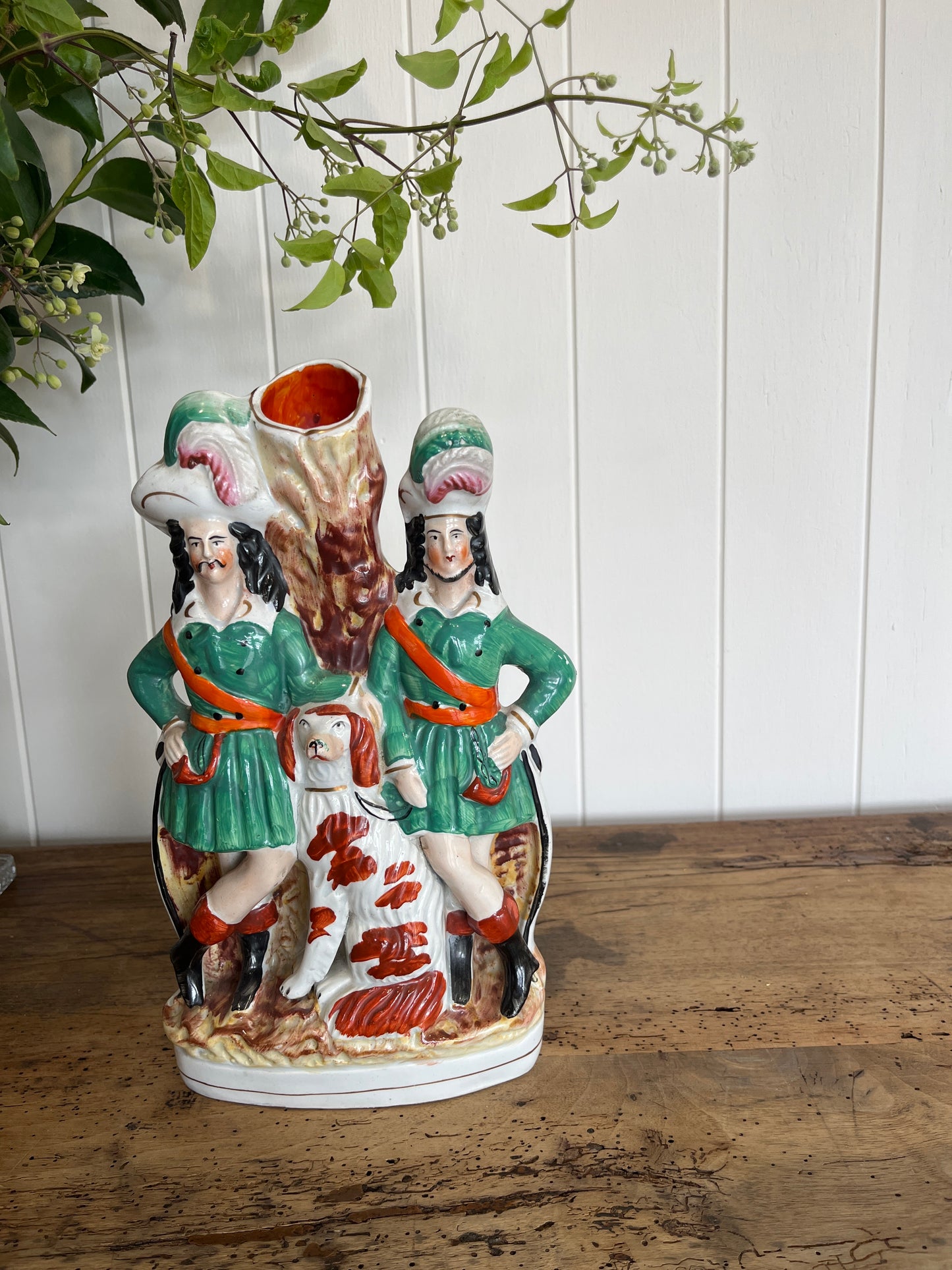 Staffordshire Flat Back Spill Vase