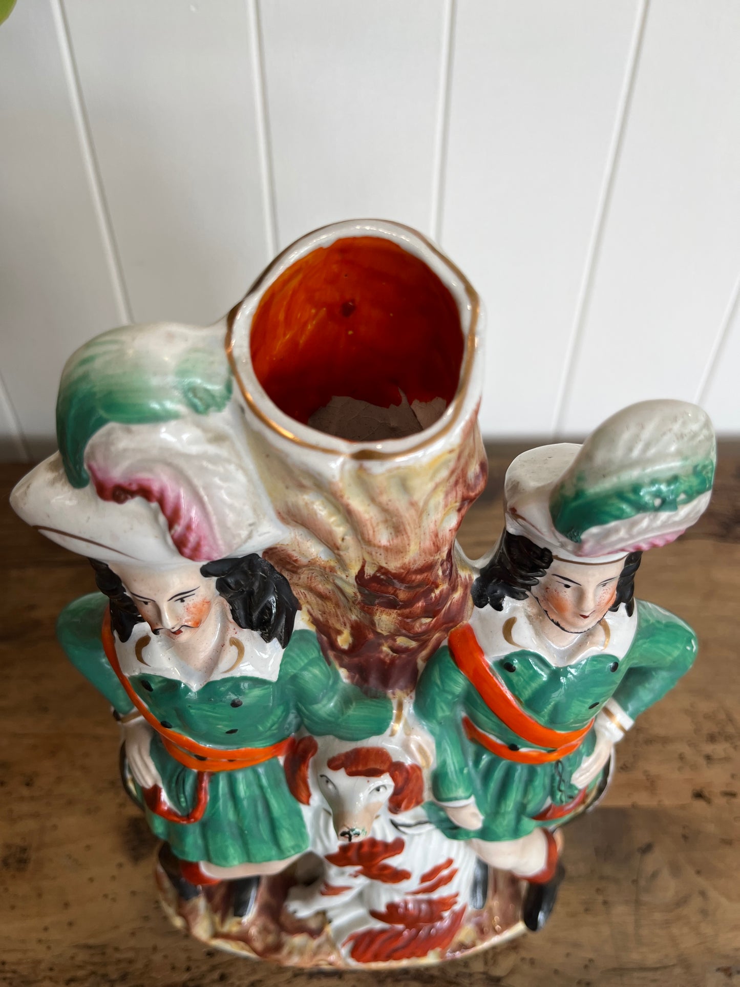 Staffordshire Flat Back Spill Vase