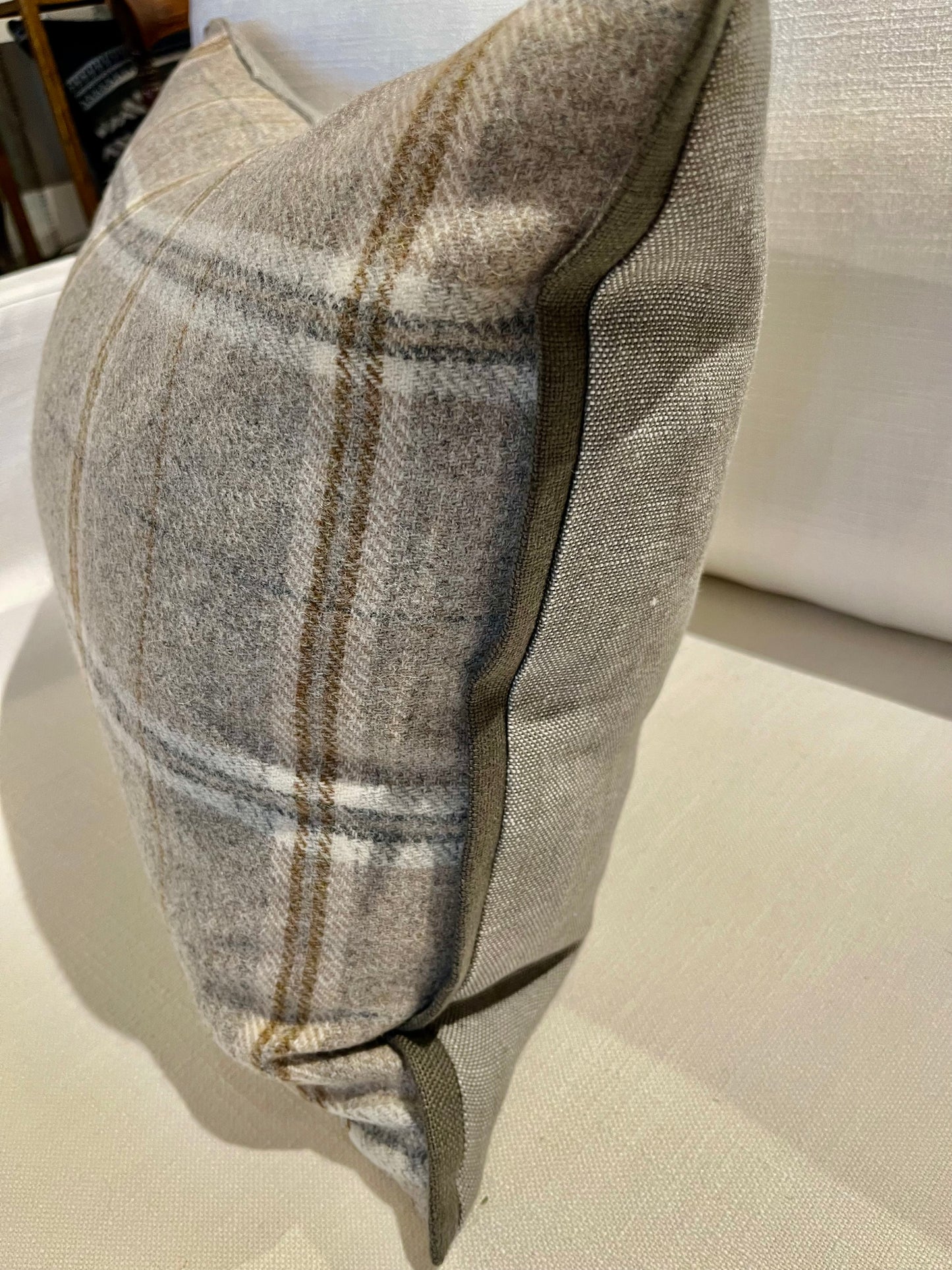 Wool Plaid Cushion