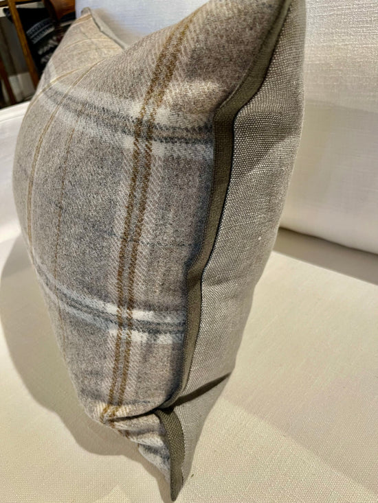 Wool Plaid Cushion