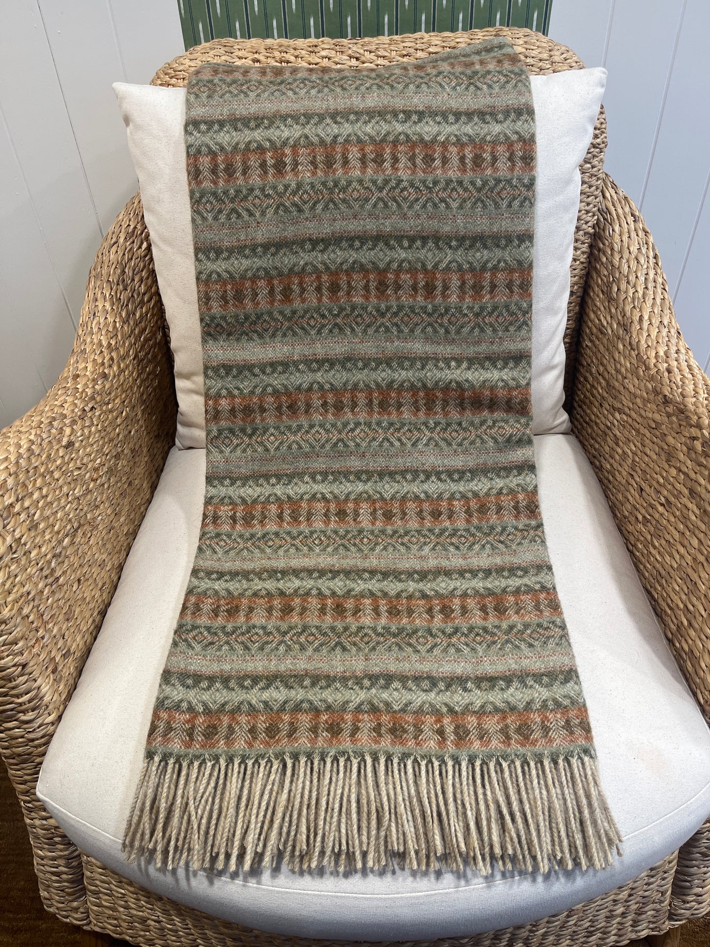 Ayr Olive NZ Wool Throw