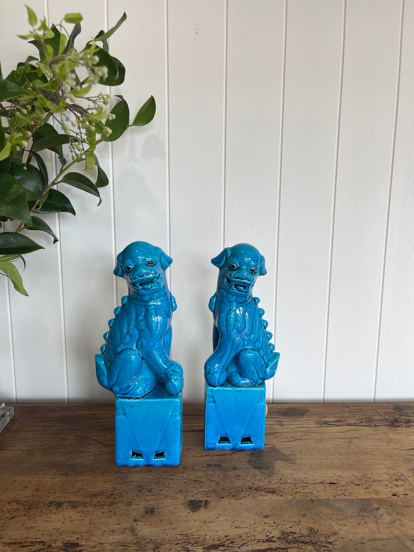 Pair of Ming Oriental Fu Dogs