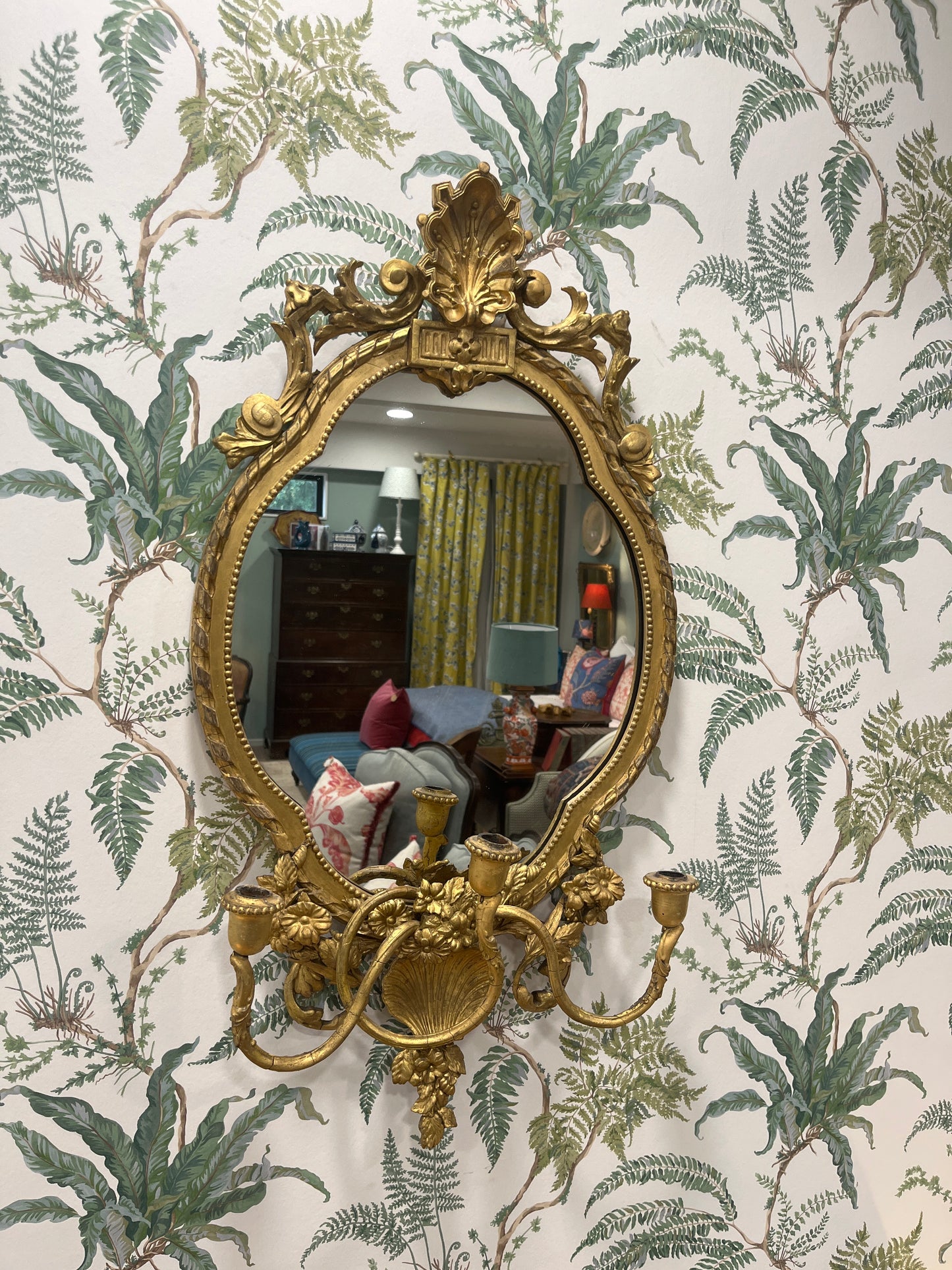 Gilt Candle Sconce Mirror