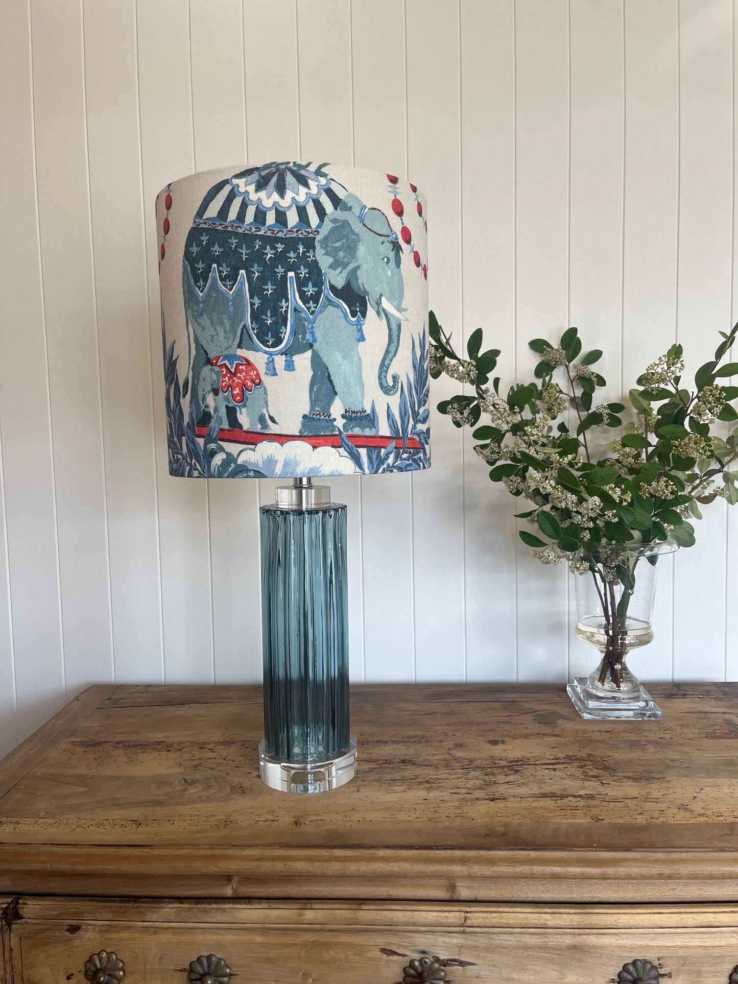 Blue Glass Lamp Base