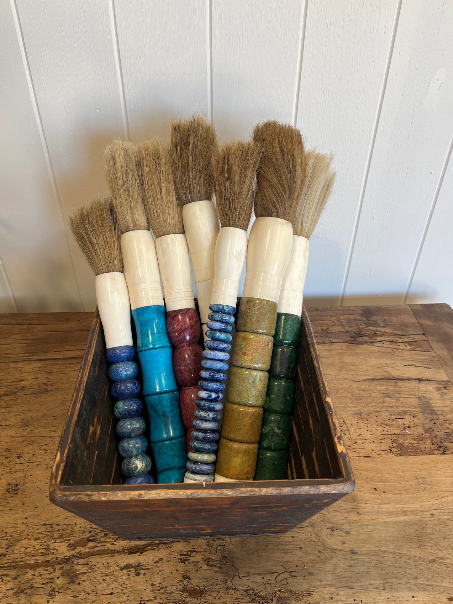 Bronze Olive Calligraphy Brush