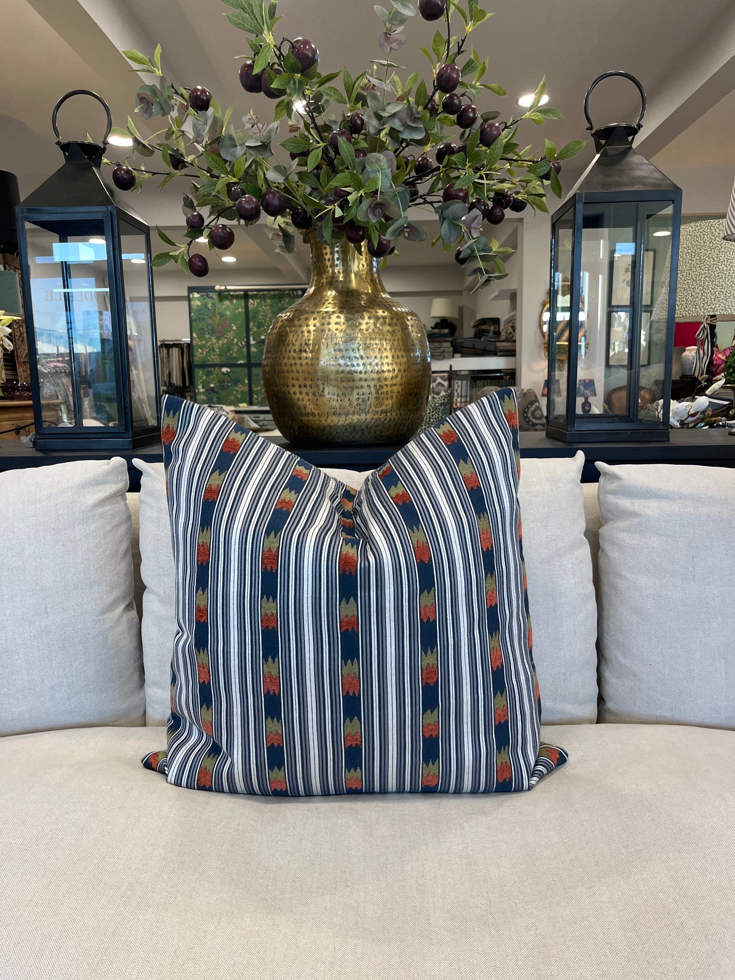 Manuel Cánovas Striped Ikat Cushion