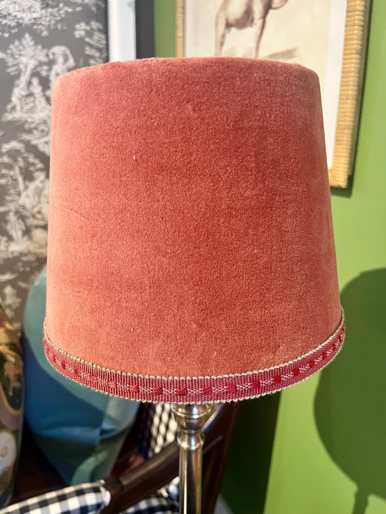 Small Red Velvet Lampshade