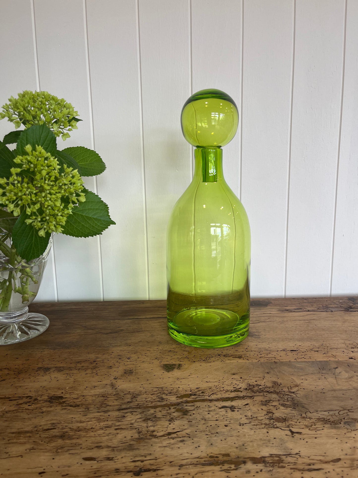 French hand blown glass bottle