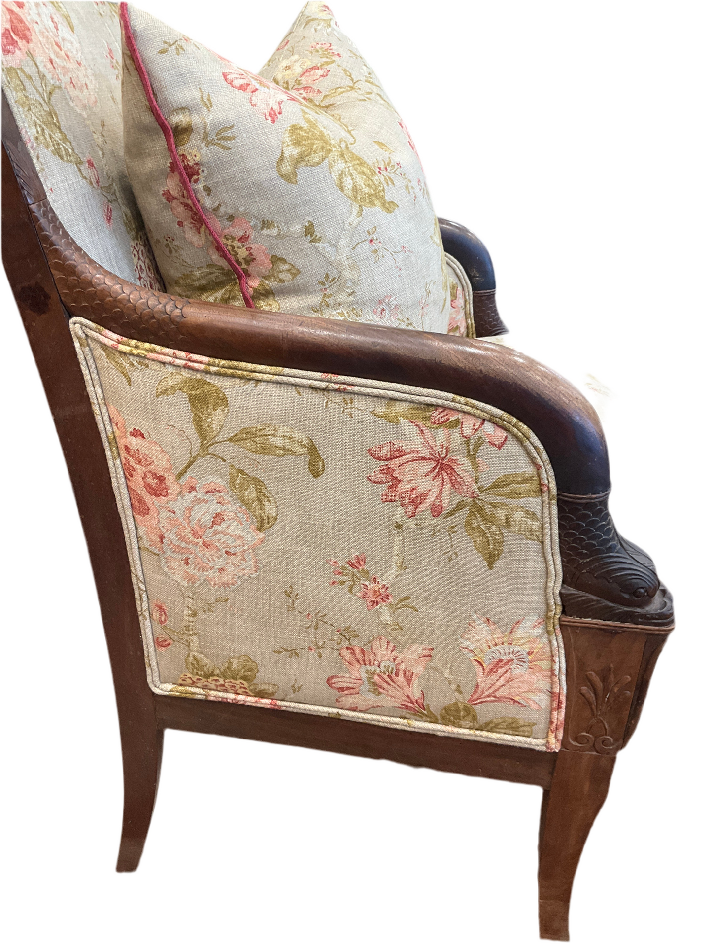 Antique Mahogany Empire armchair