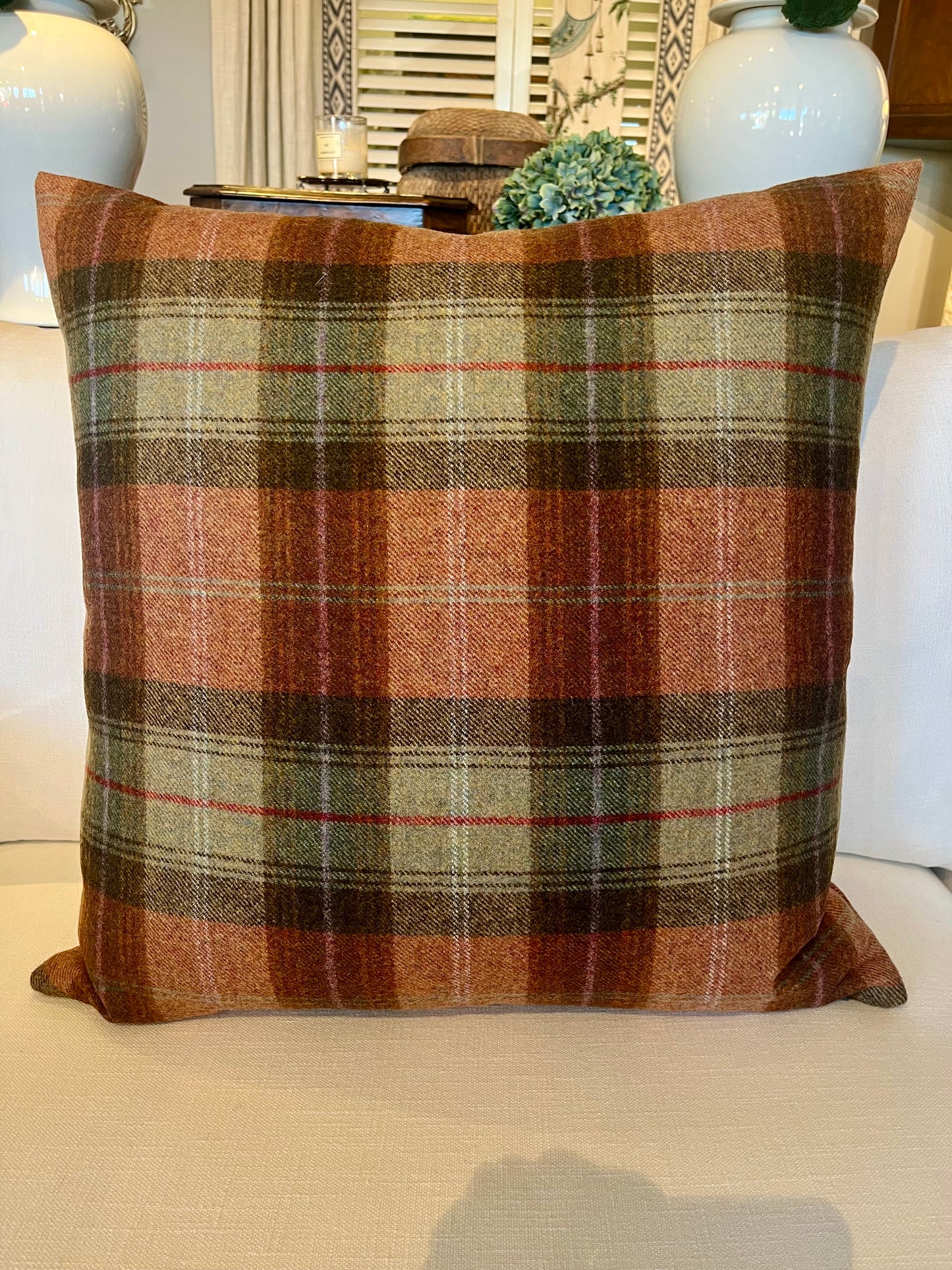 Moon Wool Tartan Cushion