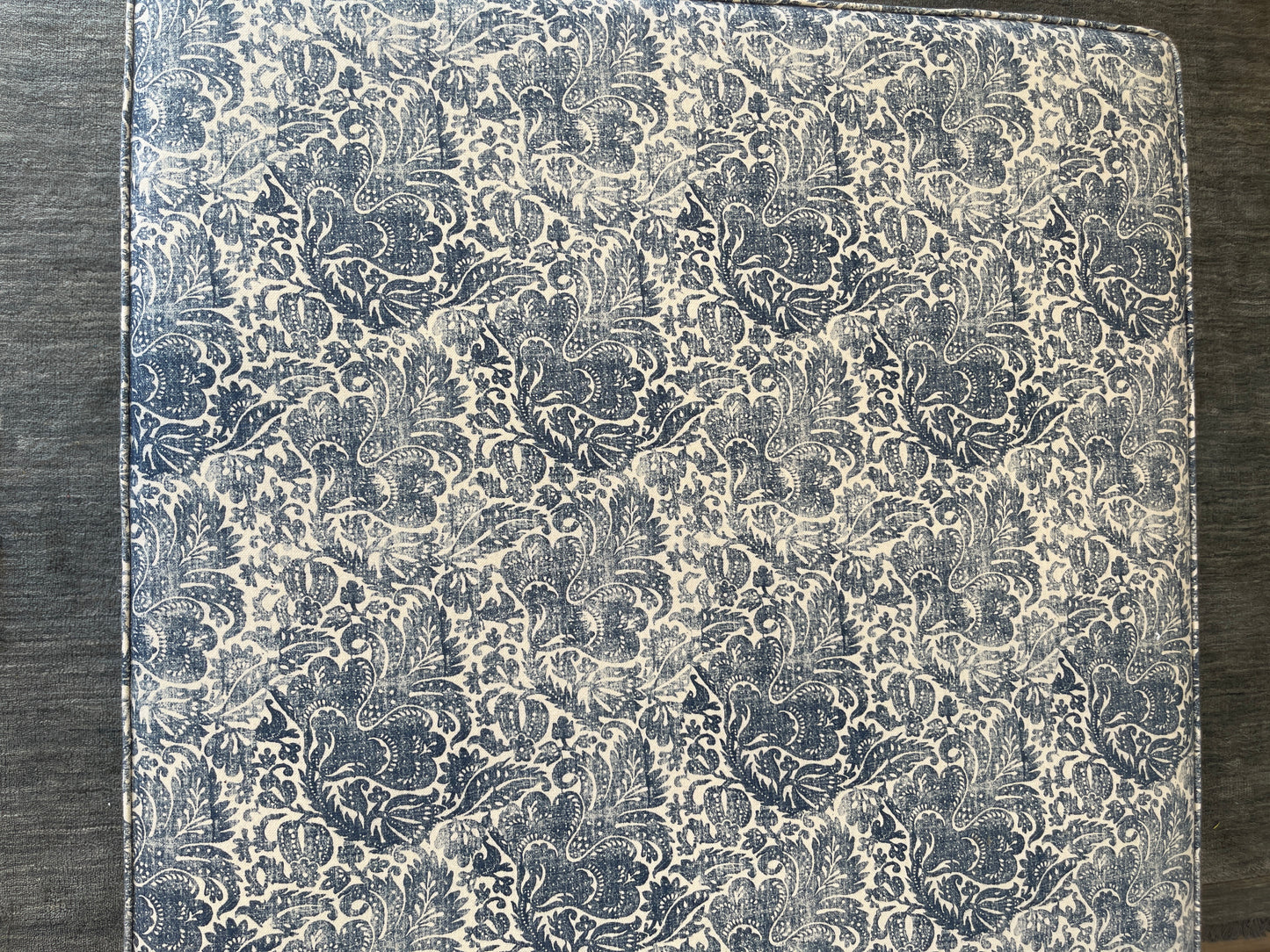 Oak Framed Ottoman With Cupid Bow Detailing