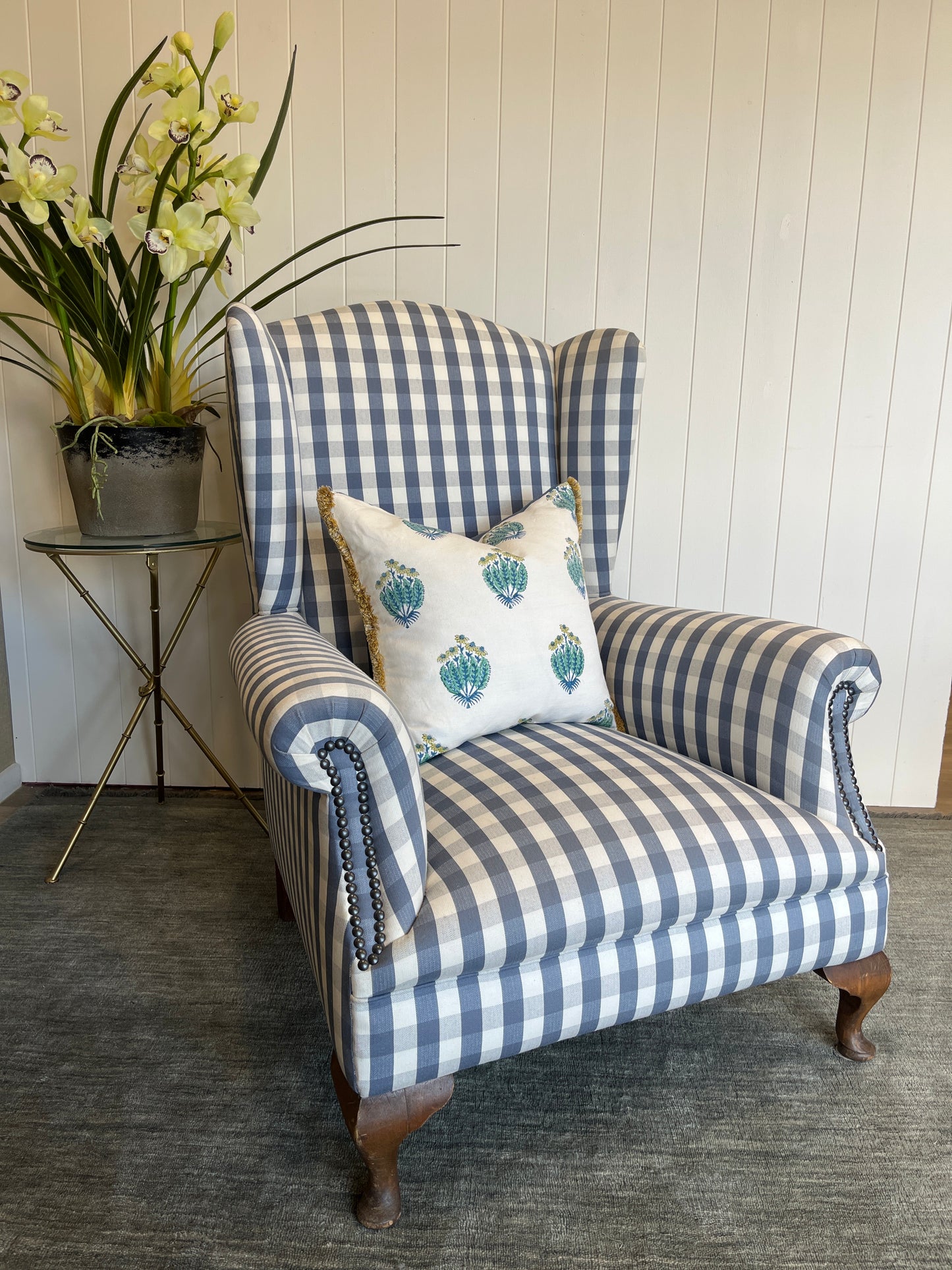 Recovered Victorian Wing Chair
