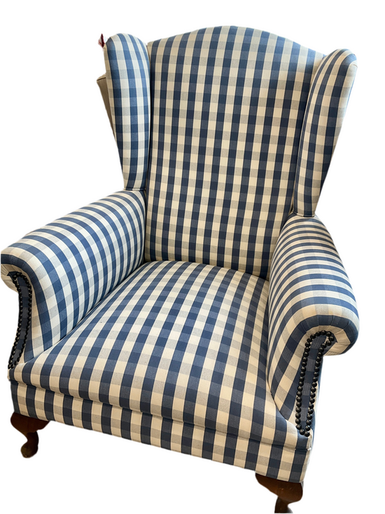 Recovered Victorian Wing Chair