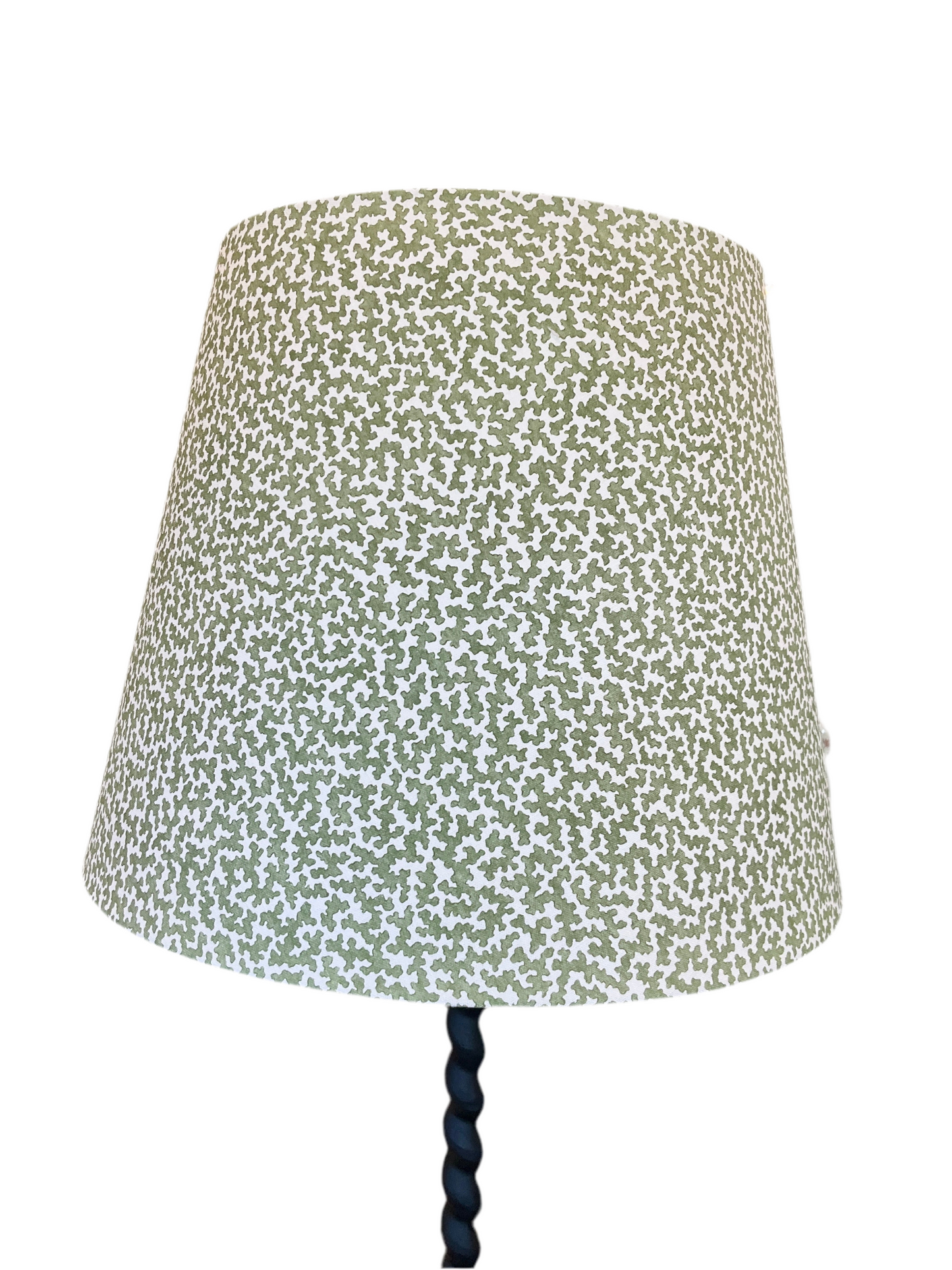 Coral patterned Green Lampshade