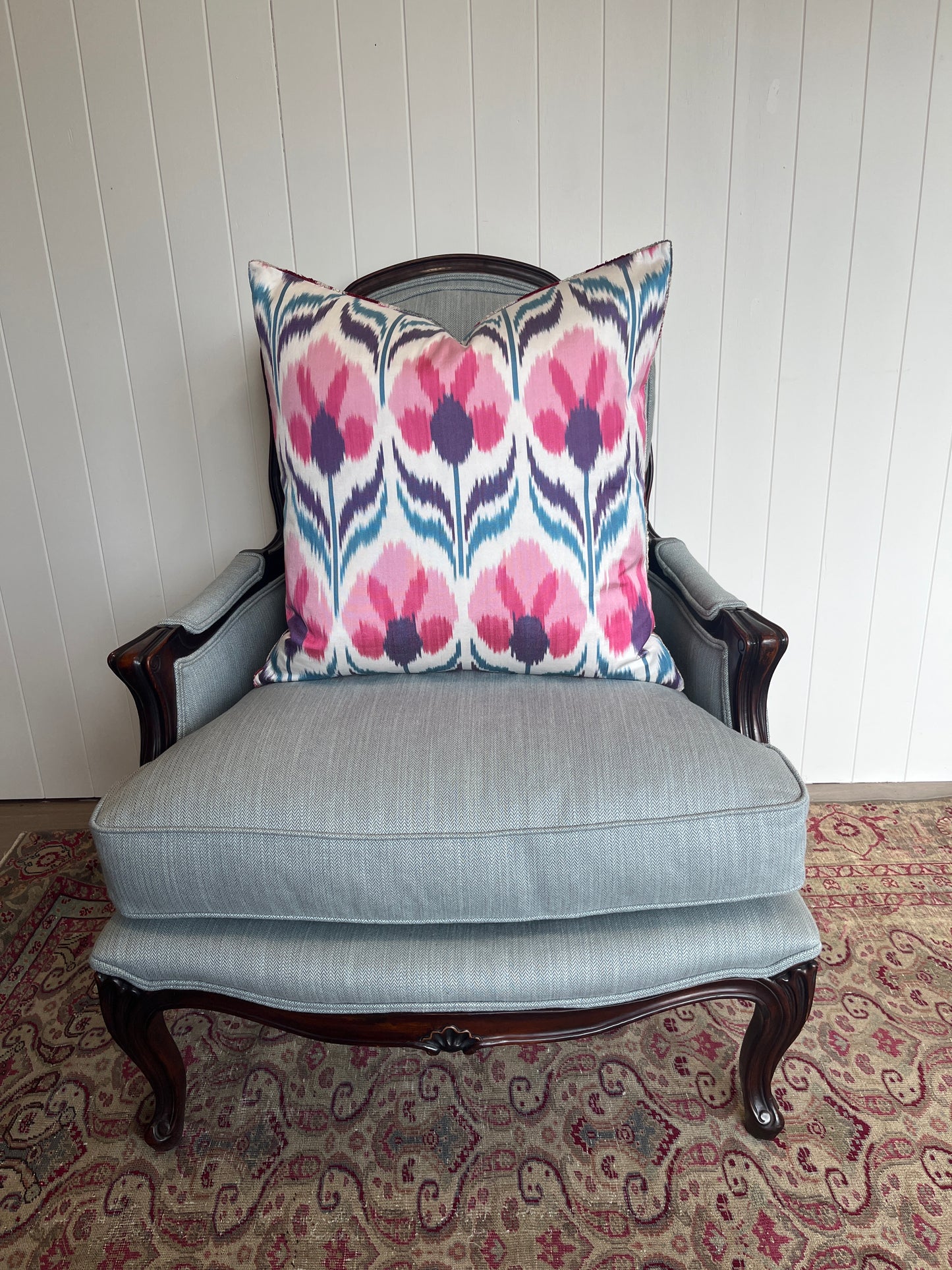 Mosaic & Floral Velvet Cushion