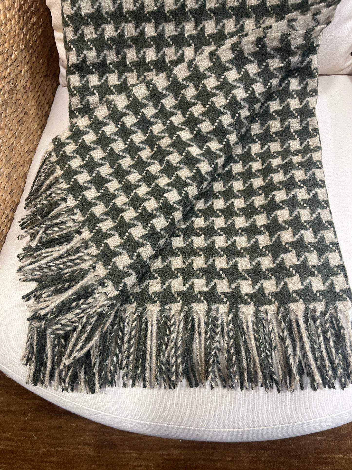Star Green NZ Wool Throw