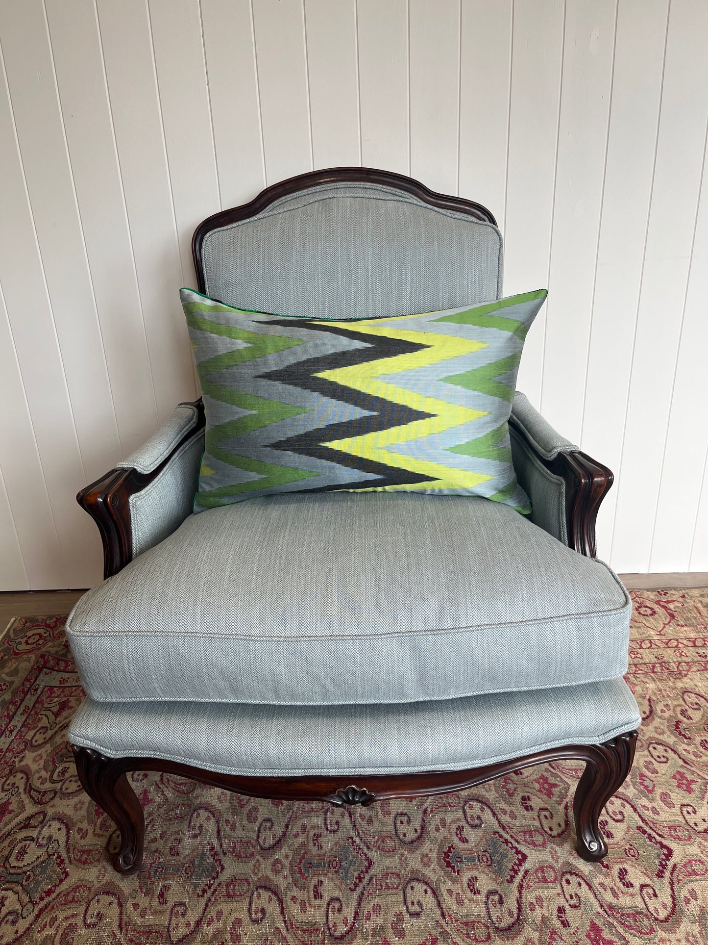 Tiger Stripe & Flamestitch Reversible Cushion