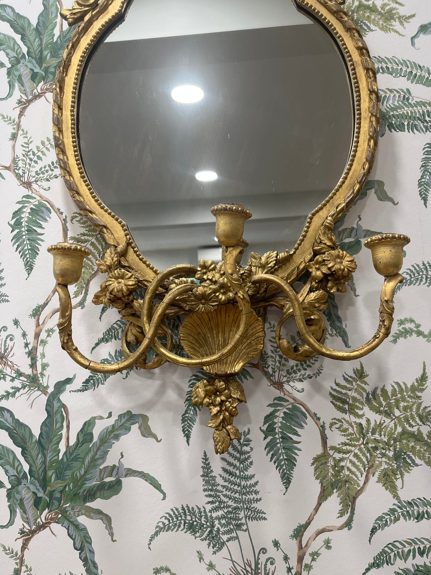 Gilt Candle Sconce Mirror