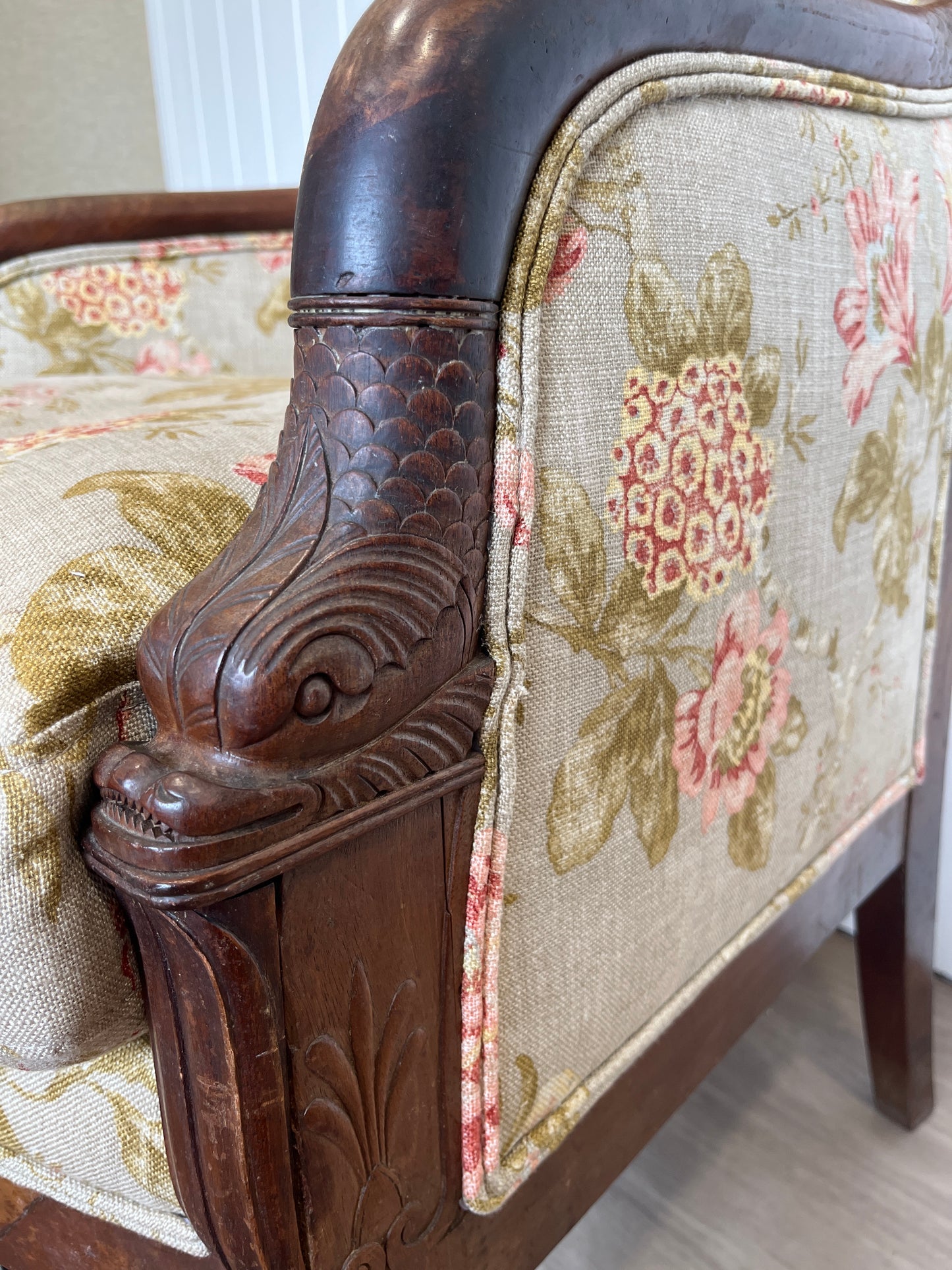 Antique Mahogany Empire armchair