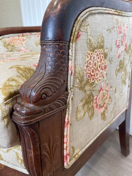 Antique Mahogany Empire armchair