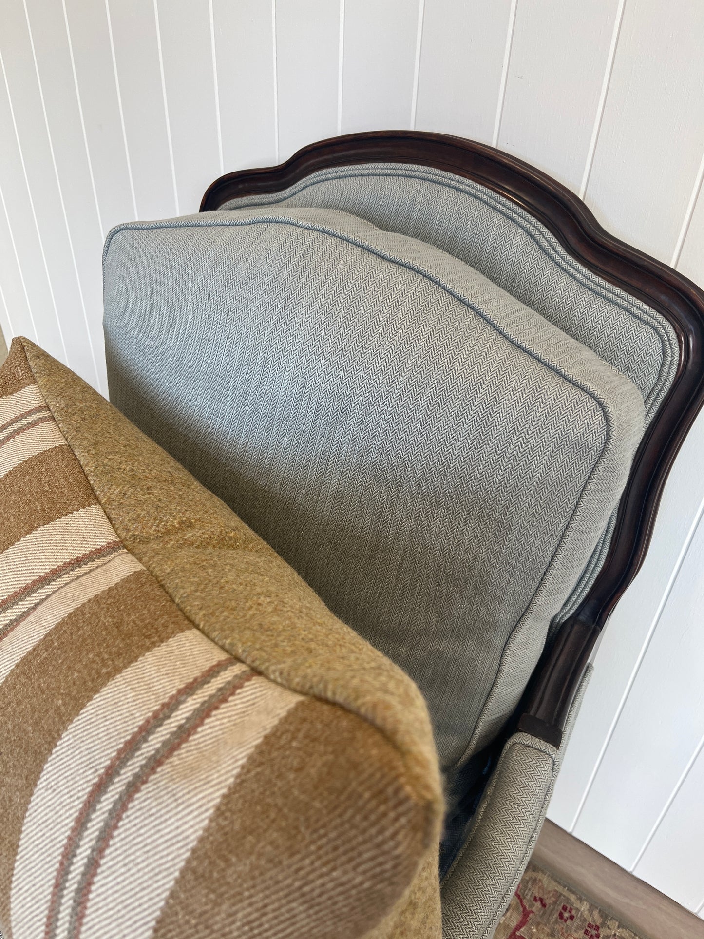 Burlap Stripe Wool Cushion