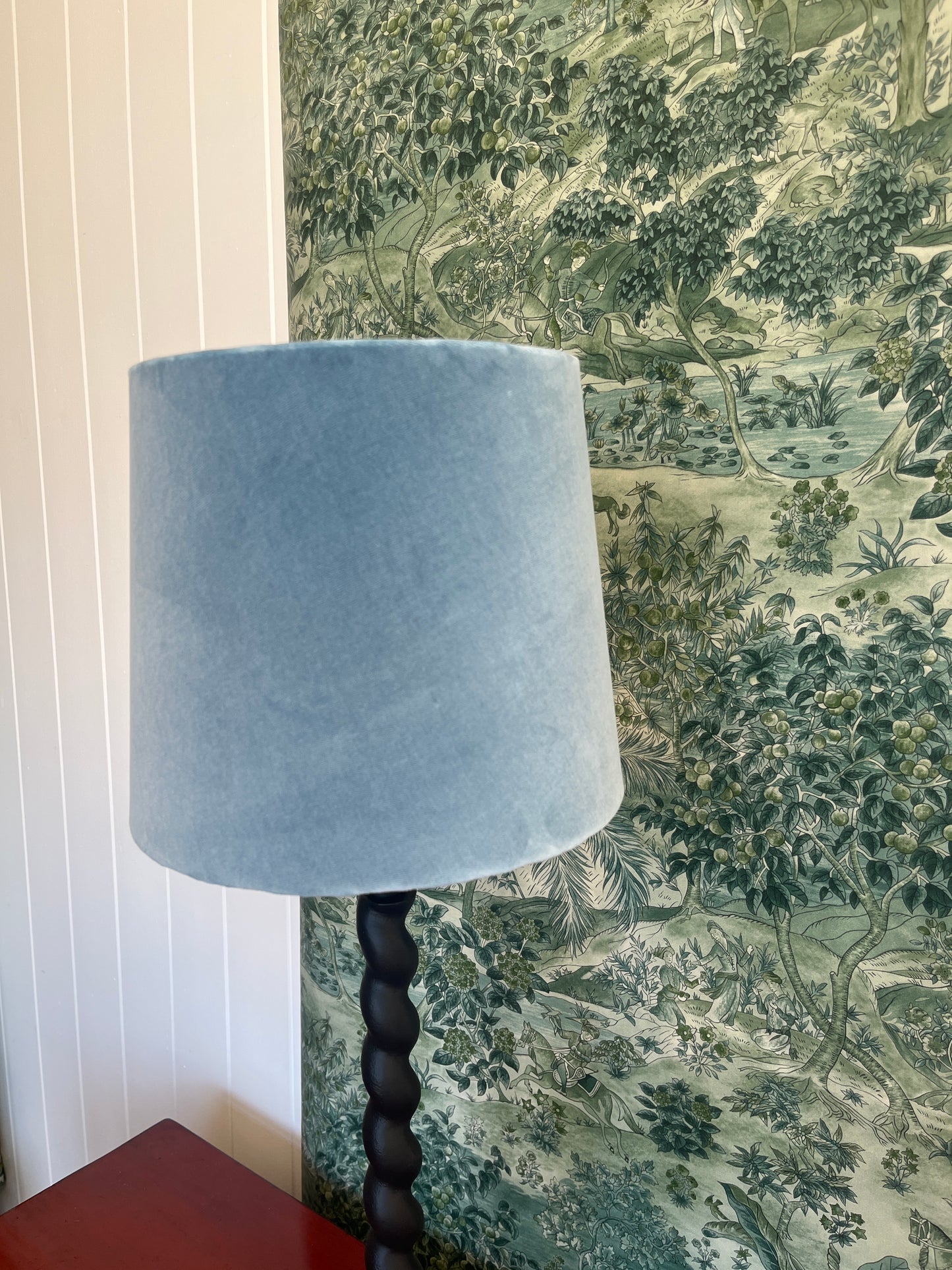 Blue Velvet Lamp Shade