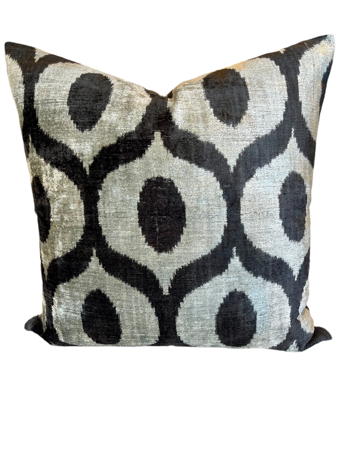 Silk Velvet Ikat Cushion