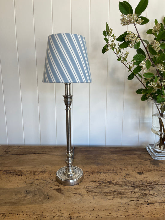 Blue & White Stripe Lamp Shade