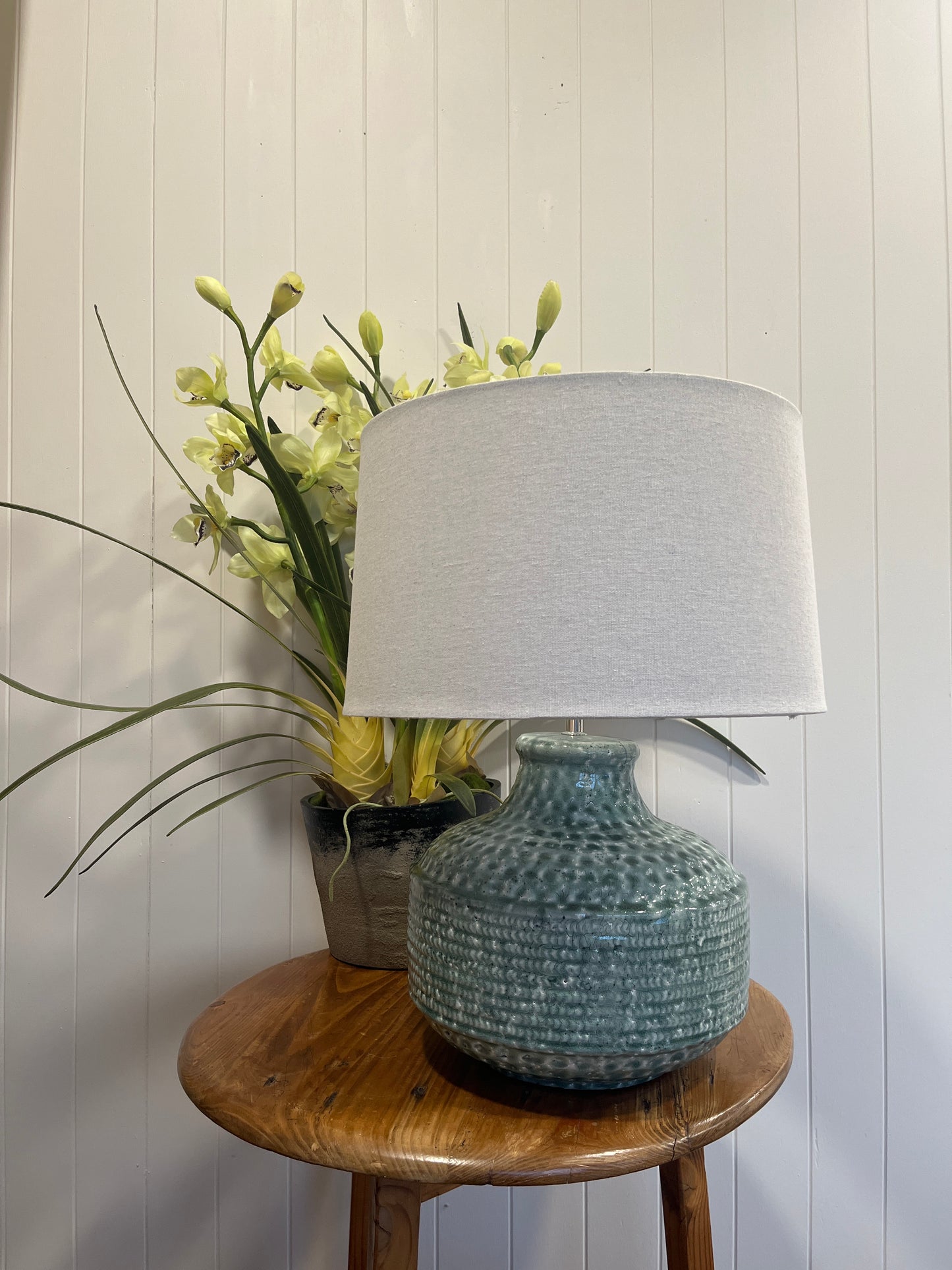 Crackled Lamp Base & Shade