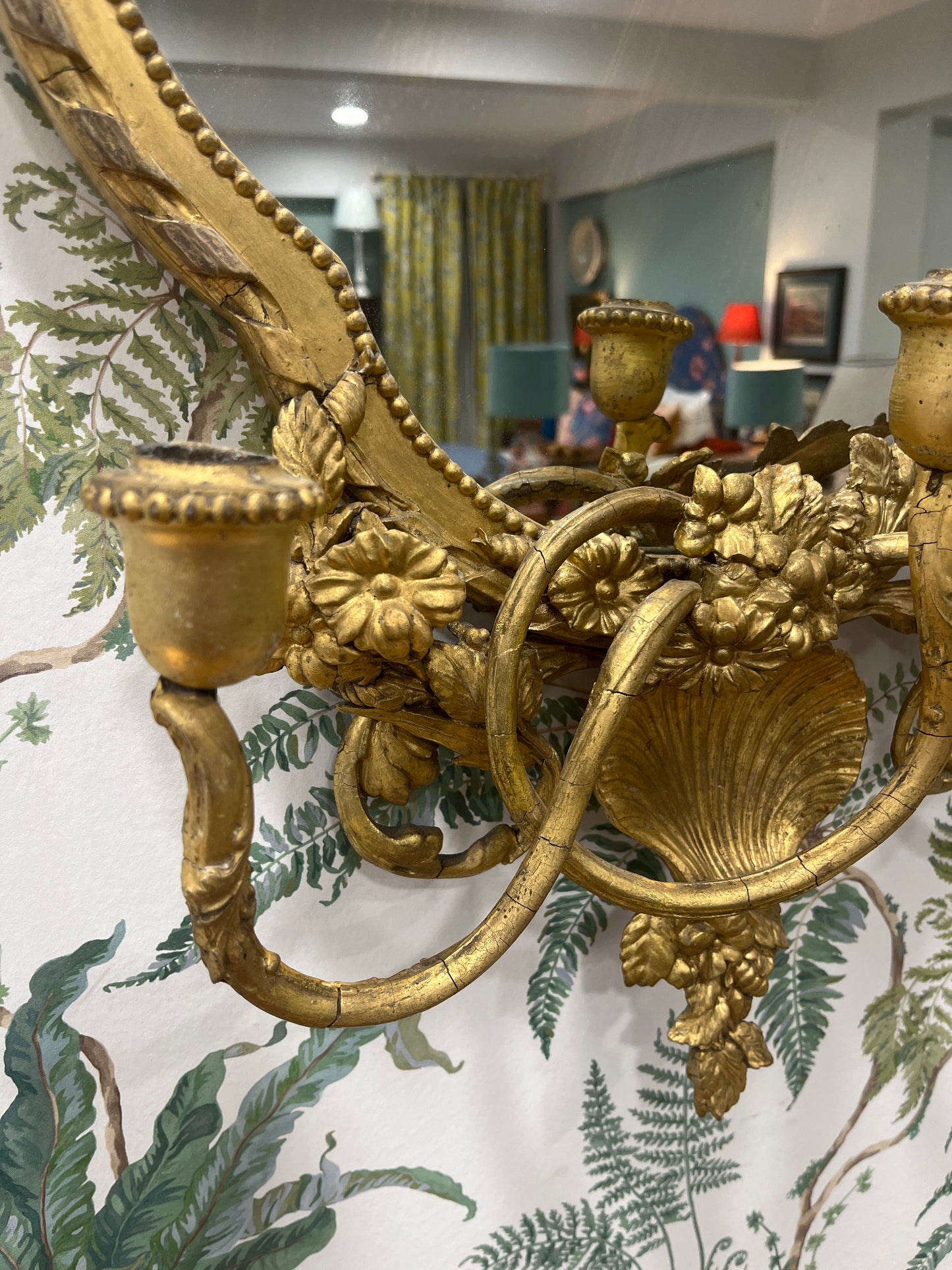 Gilt Candle Sconce Mirror