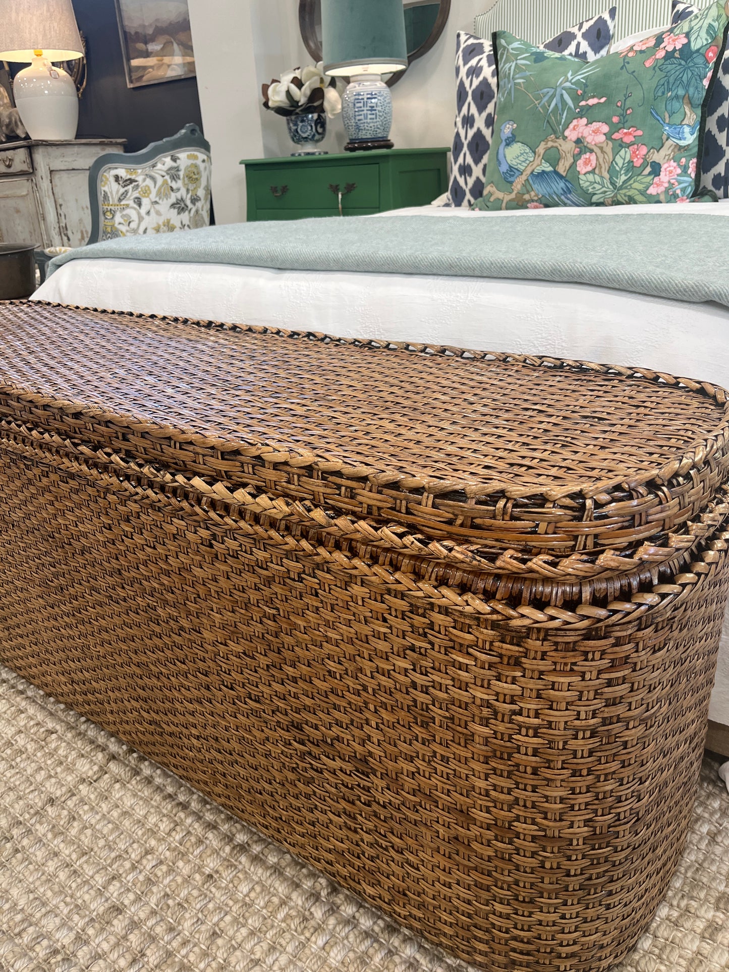 Bed End Rattan Ottoman