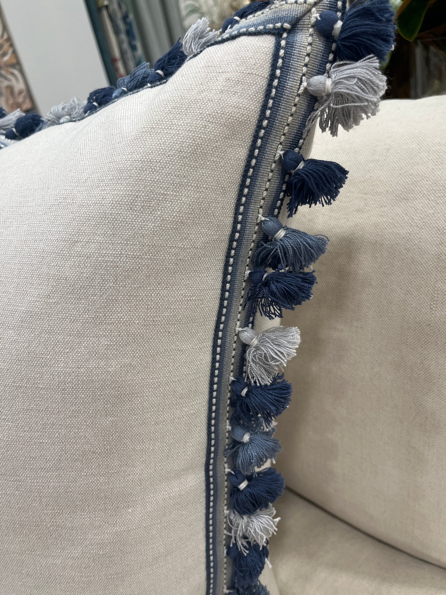 Colefax & Fowler Fan Pom Pom Cushion