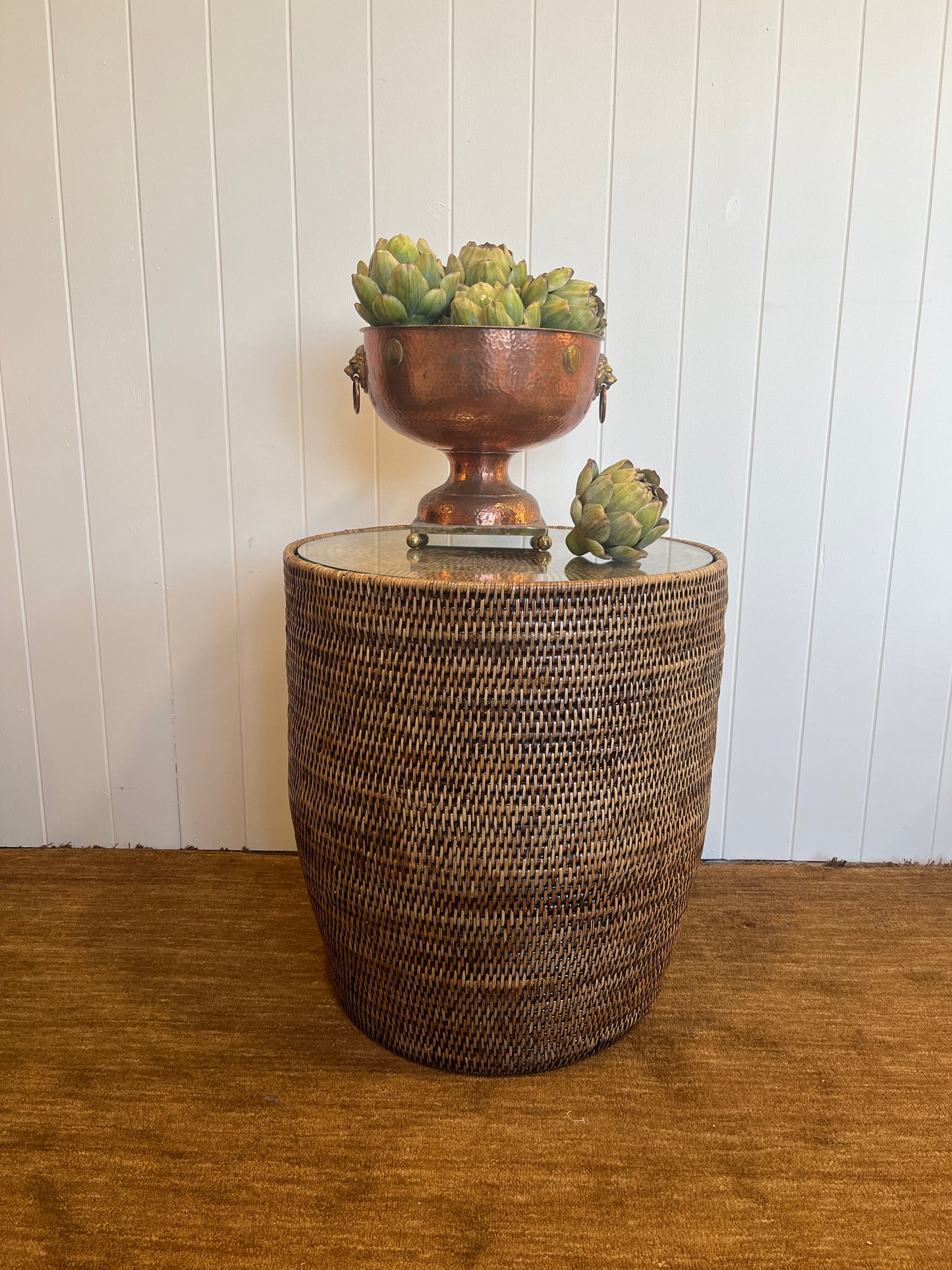 Rattan Drum Table