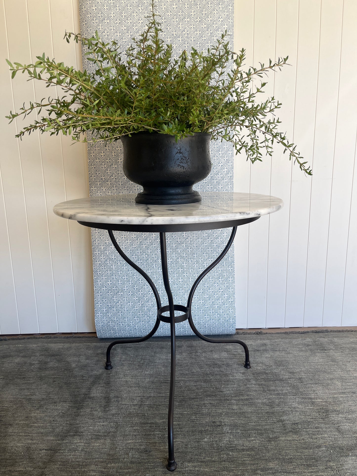 Iron & Marble Occasional Table