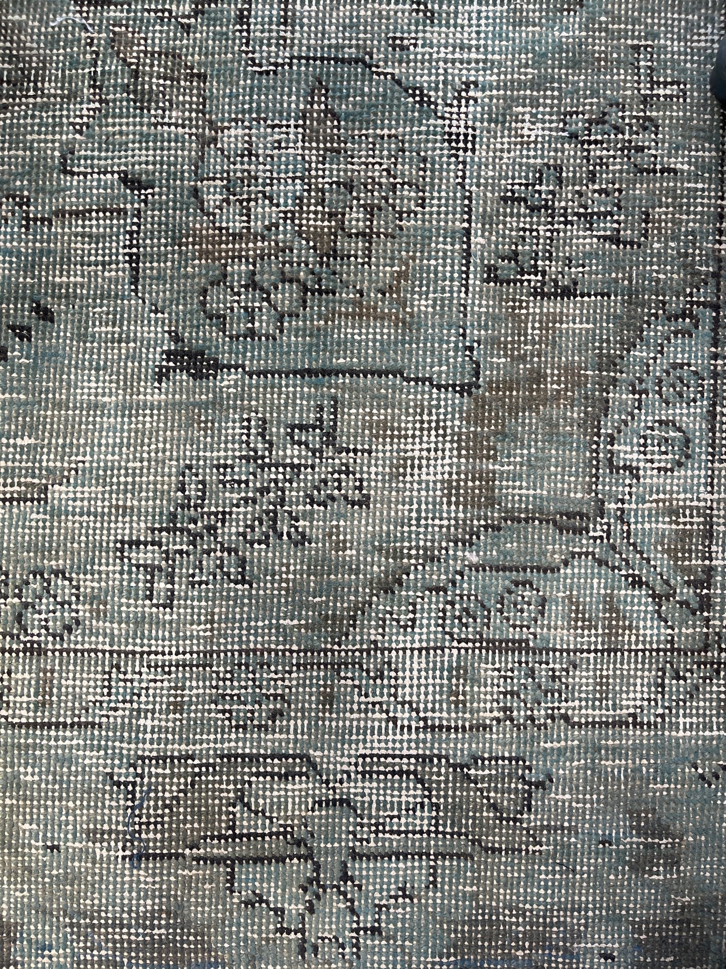 Original Antique Turquoise Persian Rug