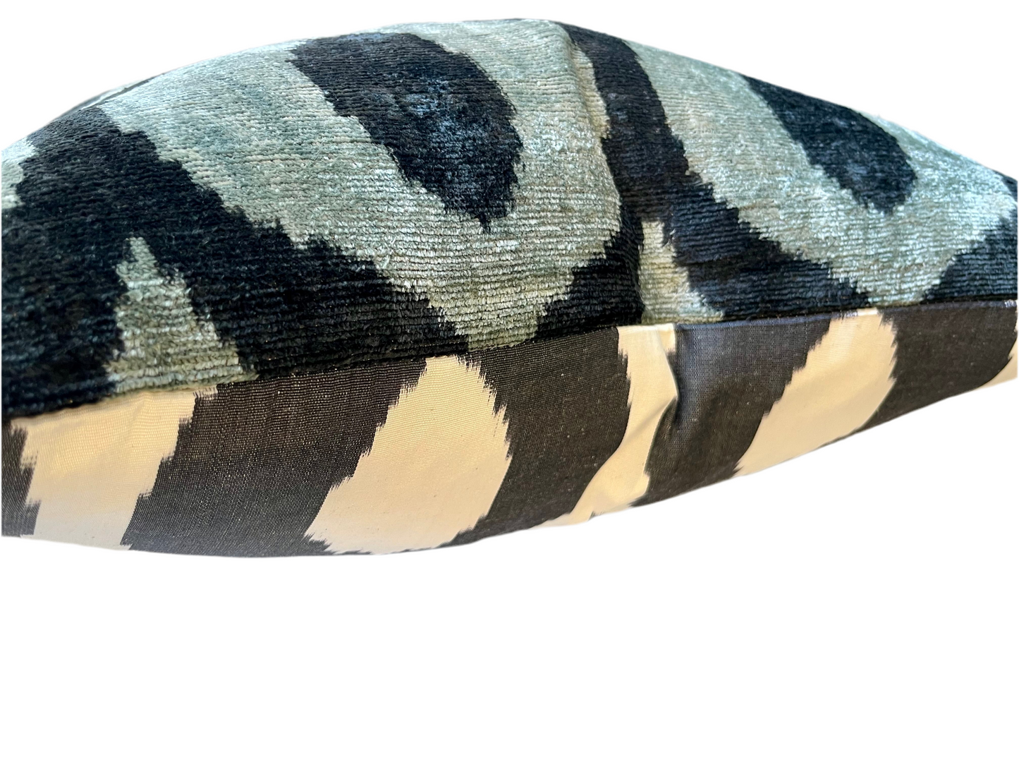 Silk Velvet Ikat Cushion