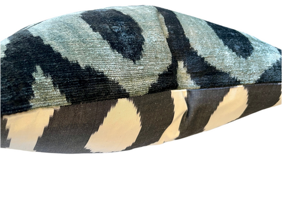 Silk Velvet Ikat Cushion